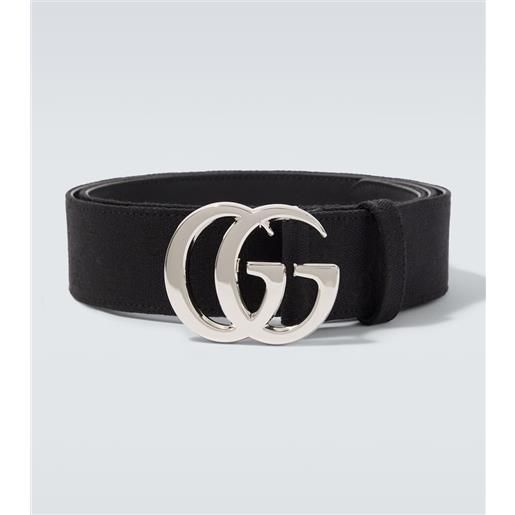 Gucci cintura flat marmont double g in canvas