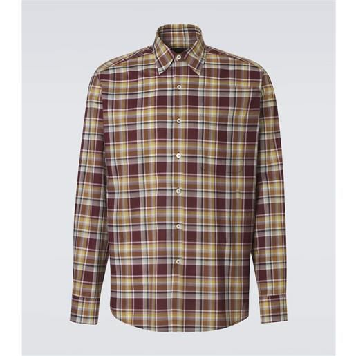 Prada camicia in cotone a quadri