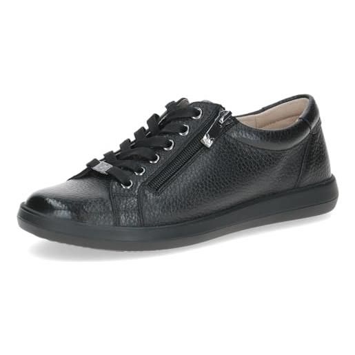 CAPRICE sneaker da donna in pelle, nero (black deer), 41 eu