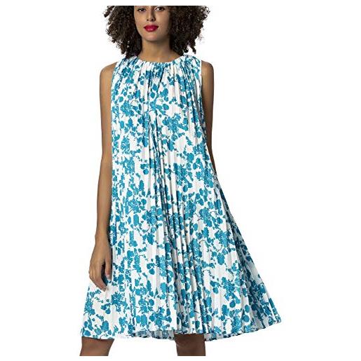 APART Fashion vestito stampato, turchese (turchese/crema), 40 donna