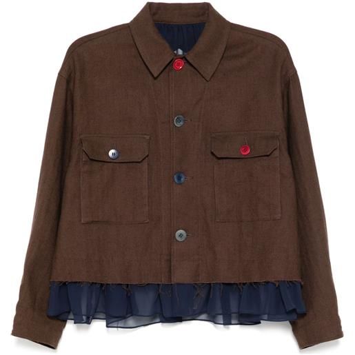 Undercover giacca con inserti - marrone