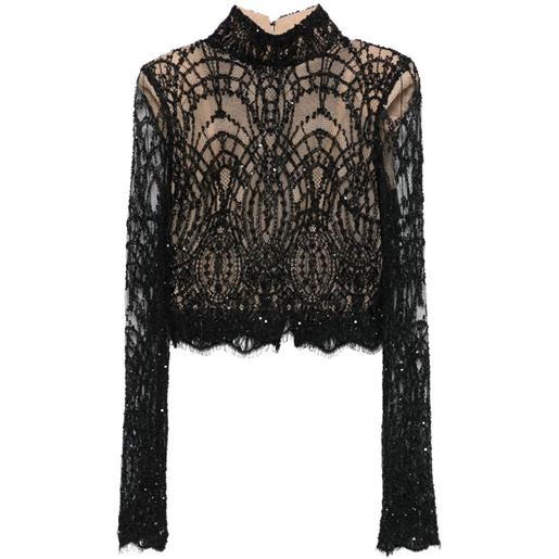 M.Marquise blusa con paillettes - nero