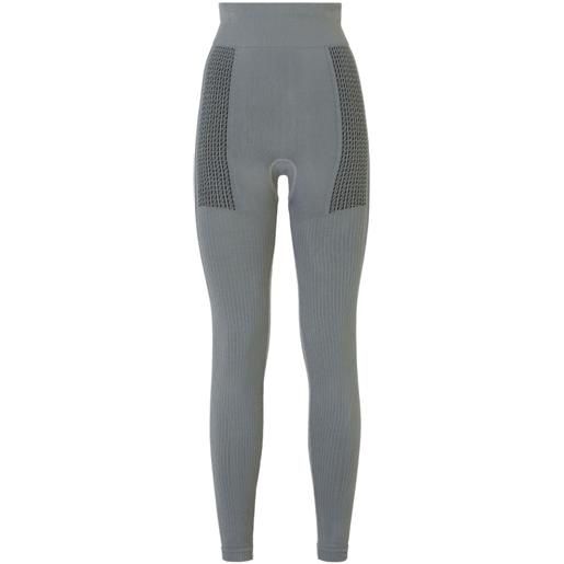 FENDI leggings con ricamo - grigio