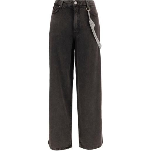 PINKO jeans con decorazione - grigio