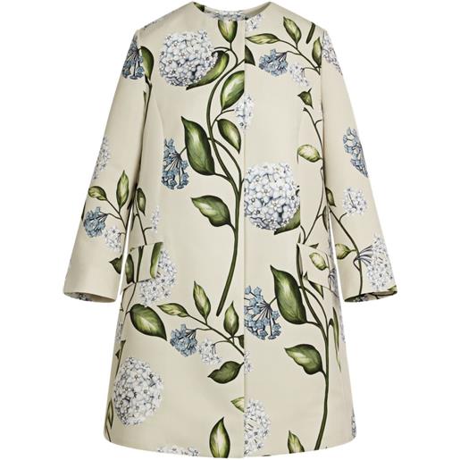 Oscar de la Renta cappotto girocollo - toni neutri