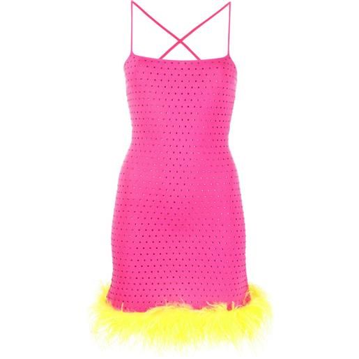 Chiara Ferragni abito con piume di struzzo - rosa