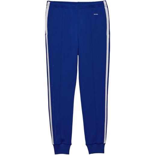 Prada pantaloni sportivi con dettaglio a righe - blu