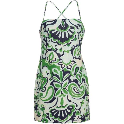 Cara Cara abito corto con stampa geometrica - verde