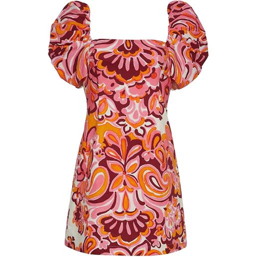 Cara Cara abito corto kelly con stampa paisley - rosa