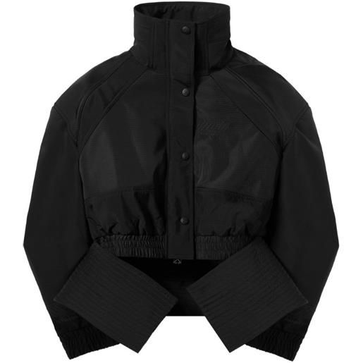 Off-White bomber con peplum - nero