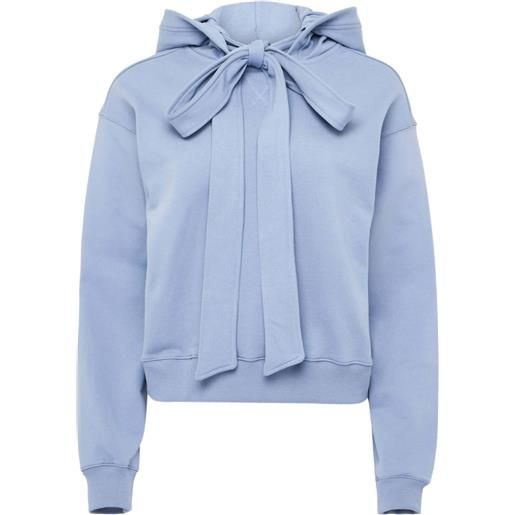 JW Anderson felpa in cotone biologico con cappuccio - blu