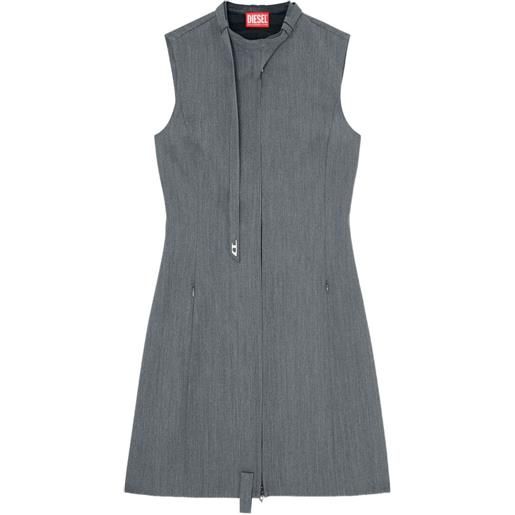 Diesel abito corto d-ruvan smanicato - grigio