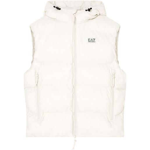 Ea7 Emporio Armani gilet imbottito con cappuccio - toni neutri