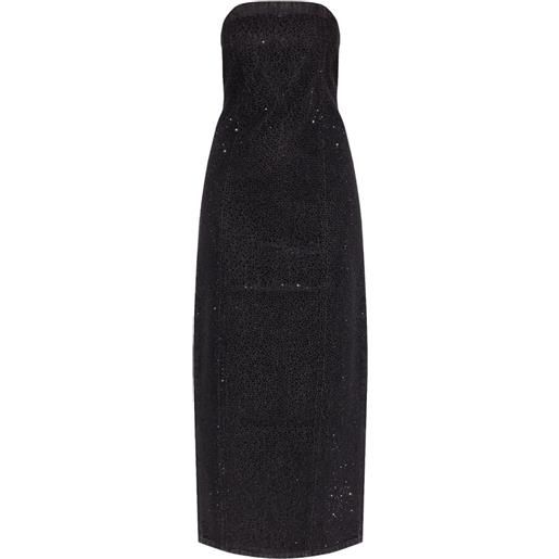Gestuz abito midi con strass - nero