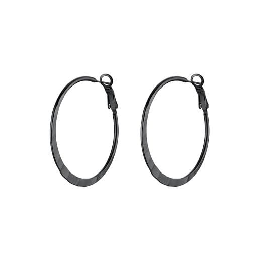 ZEEme 385010001 - Orecchini a cerchio da donna, acciaio