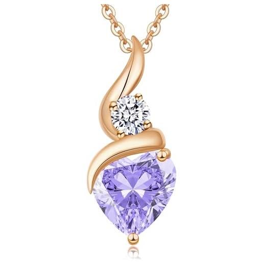 Collana Donna Argento 925 Cuore Infinito Con Zircone – MicVivien, Pendente Amore, Catena 45cm, Regalo - 4