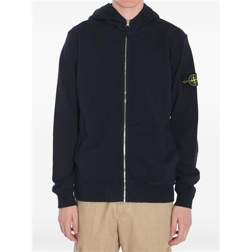 Stone Island felpa con cappuccio e zip - blu