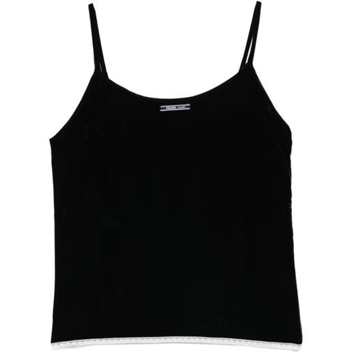 Prada canotta con applicazione - nero