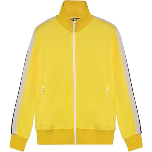 Palm Angels giacca sportiva con zip e dettaglio a righe - giallo