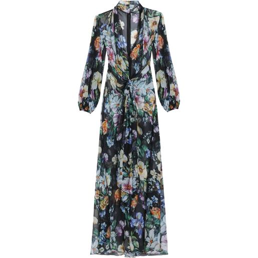 Dolce & Gabbana abito lungo a fiori - nero