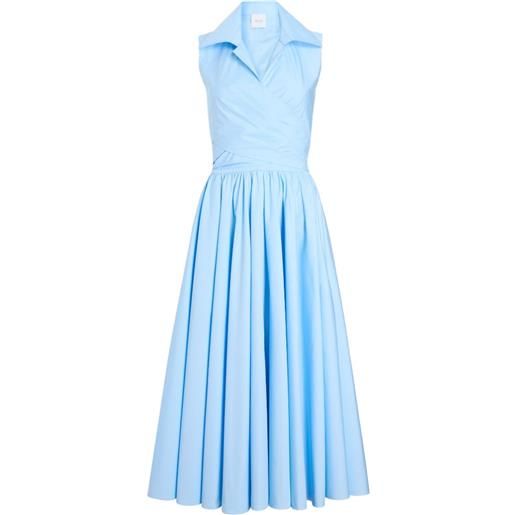 Patou abito midi drappeggiato - blu