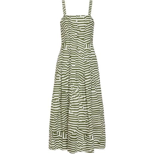 Marie Oliver abito dixon a righe - verde