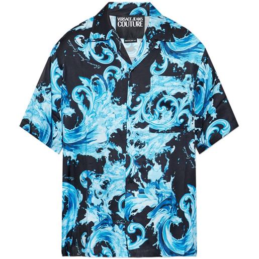 Versace Jeans Couture camicia con stampa barocca - blu