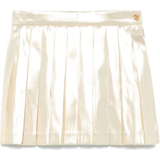 Versace Kids minigonna plissé - oro
