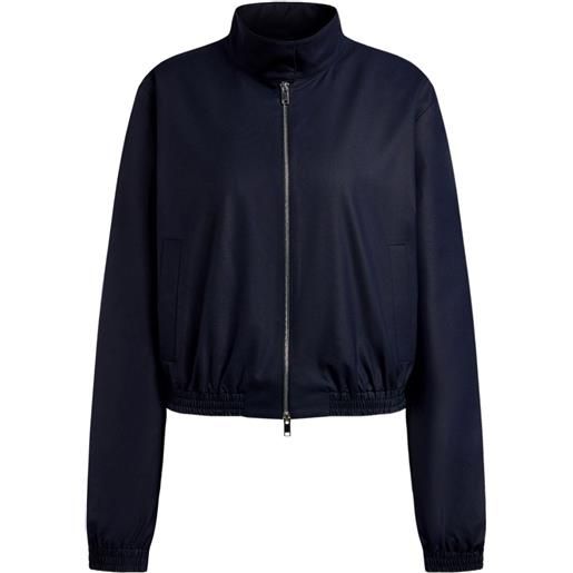 12 STOREEZ bomber con vita elasticizzata e zip - blu