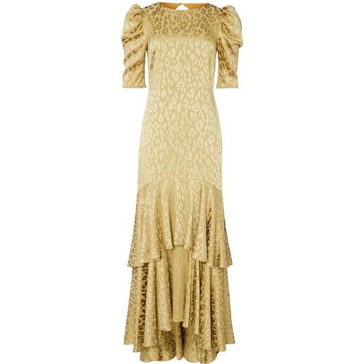 Temperley London abito willow lungo - oro