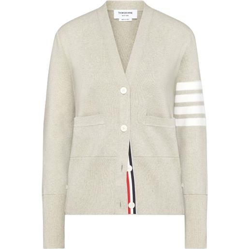 Thom Browne cardigan con scollo a v - toni neutri