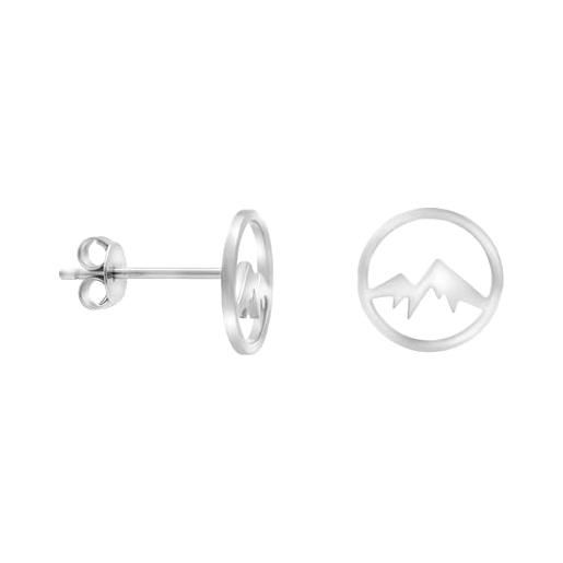 Sofia Milani Orecchini Donna Argento 925 A Perno - Design Conchiglia - Placcati Rodio E Oro