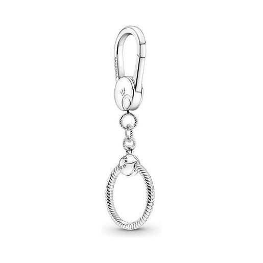 PANDORA icons ciondolo da borsa in argento sterling con piccolo ciondolo a forma di o