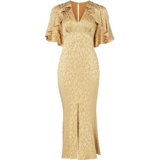 Temperley London abito willow midi - oro
