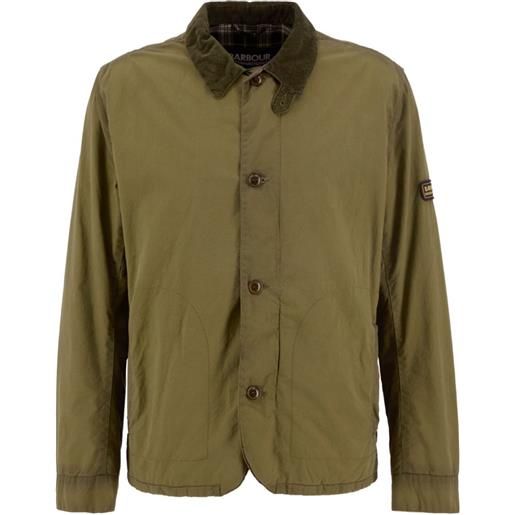 Barbour International giacca con colletto a coste - verde