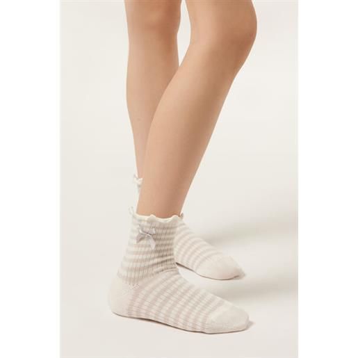 Calzedonia calzini a righe bambina naturale