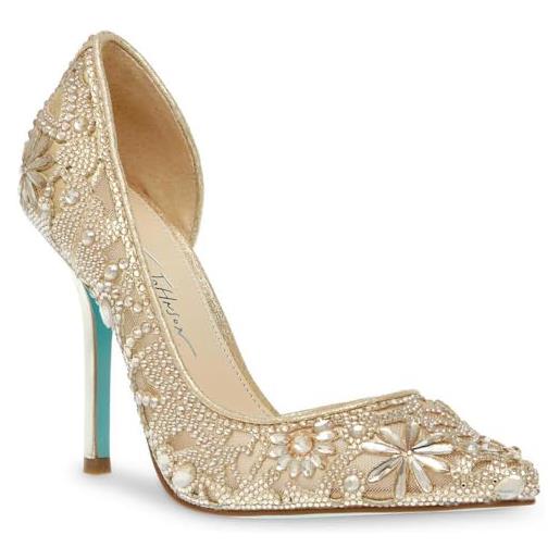 Betsey Johnson décolleté donna, oro chiaro. , 38 eu