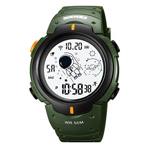 Orologio sportivo digitale da uomo, militare, elettronico
