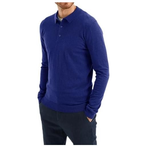 COOFANDY Maglione da uomo a collo alto, a maniche lunghe, slim fit, basic con motivo a treccia, bianco, S