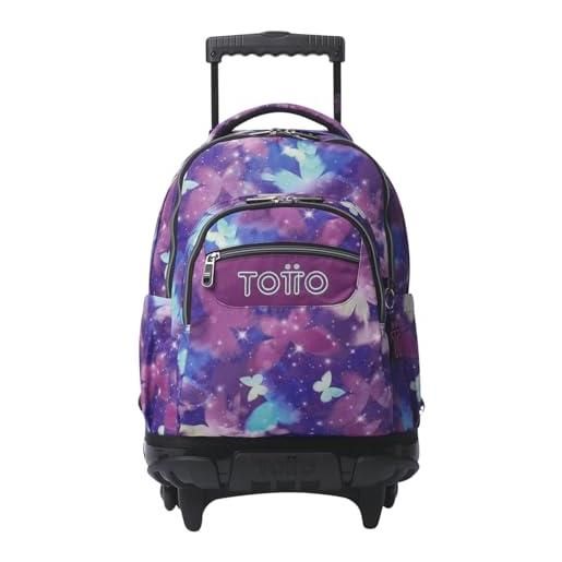 TOTTO Zaino Con Ruote Llama M Blu - 14L - Unisex Bambini E Ragazzi