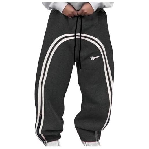 Confezione Da 3 Pantaloni Jogging Da Uomo Larghi In Tessuto Elasticizzato - Pantaloni Lunghi Da Tempo Libero, Allenamento E Corsa Con Tasche (Grigi)