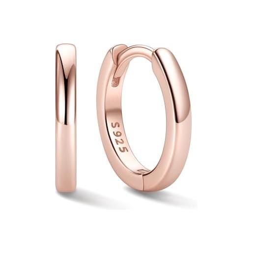 Orecchini a Cerchio Spessi Vintage in Argento 925 Certificato da 2,5 mm con Moissane per Donna, Gioielli Antiallergici di Tendenza 2026, Regalo  36