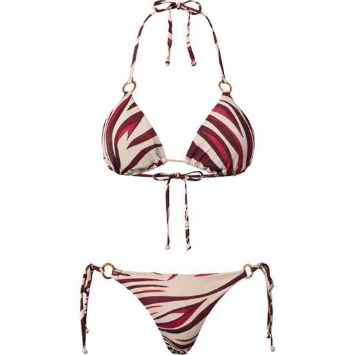 TWINSET bikini twinset a stampa zebra in lurex