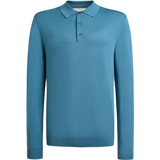 12 STOREEZ polo con bottoni - blu