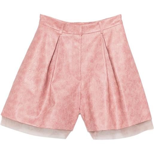 HUI MILANO bermuda con pieghe - rosa