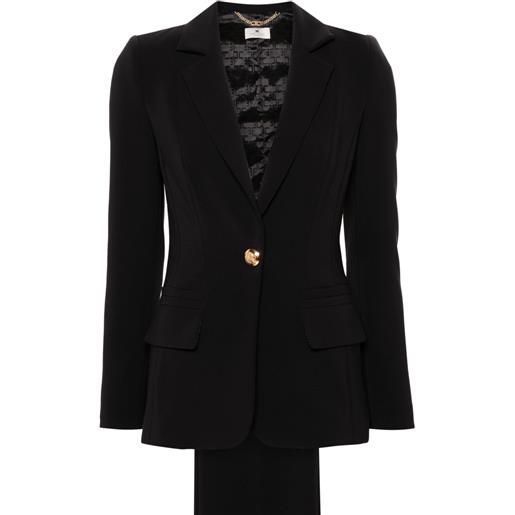 Elisabetta Franchi completo monopetto in crêpe - nero