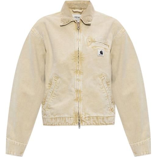 Carhartt WIP giacca denim emery con zip - toni neutri