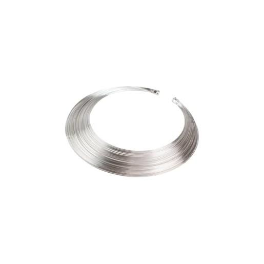 Vestopazzo Bigiotteria Collezione Donna, Collana Girocollo Rigida Aperta Regolabile, Effeto Filo Spirale Ottone Dorato non Trattato Lucidato a Mano, Nickel tested
