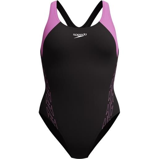 Magicsuit Costume Intero Donna Giselle - Viola Floreale Con Collo Alto E Spalline Sottili - Taglia 12