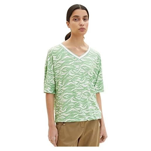 TOM TAILOR le signore maglietta 1035483, 31574 - green small wavy design, s